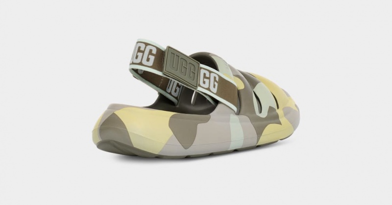 Sandały Damskie Ugg Sportowe Yeah Camopop Zielone | OFQ-276138