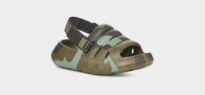 Sandały Dziecięce Ugg Sportowe Yeah Camopop Zielone | YEW-740936