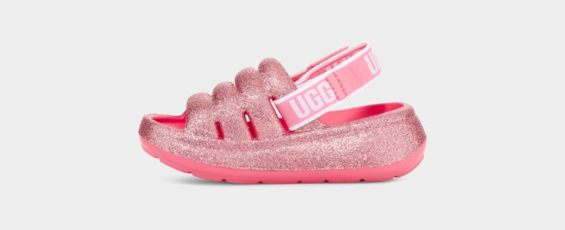 Sandały Dziecięce Ugg Sportowe Yeah Glitter Różowe | PXE-531829