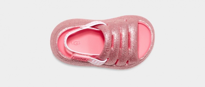 Sandały Dziecięce Ugg Sportowe Yeah Glitter Różowe | PXE-531829