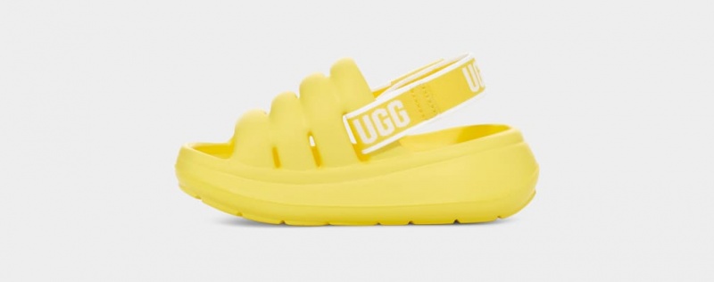 Sandały Dziecięce Ugg Sportowe Yeah Żółte | BTK-708315