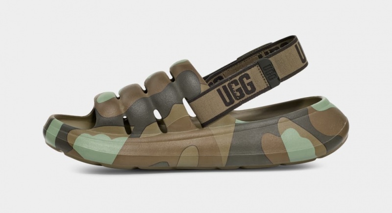 Sandały Męskie Ugg Sportowe Yeah Camopop Zielone | NHZ-263481